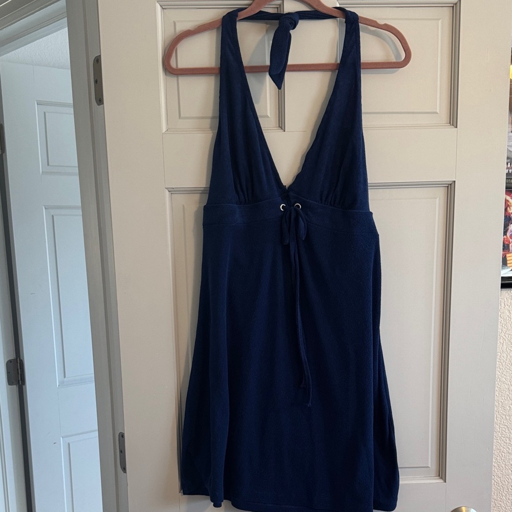 Navy Halter Dress